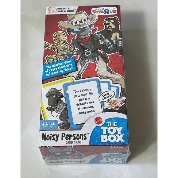 Mattel The Toy Box Noisy Persons Card Game Toys R Us Exclusive Made up Voices - Picture 1 of 4